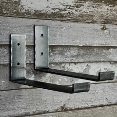 Pair of 'Up Style' Scaffold Shelf Brackets Bare Finish  - 9' Boards
